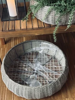 Kurvesæt Rattan - Natur 2 stk.