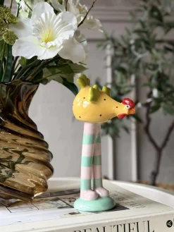 Kylling med lange ben - Gul med prikker