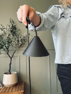 Lampe bambus - Sort dia 33