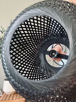 Lampe bambus - Sort dia 33