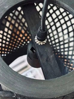 Lampe bambus - Sort dia 33