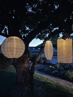 Lampe cylinder med solceller - SUMMER GOLD