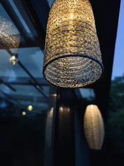 Lampe cylinder med solceller - SUMMER GOLD