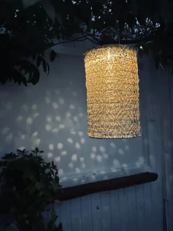 Lampe cylinder med solceller - SUMMER GOLD
