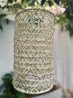 Lampe cylinder med solceller - SUMMER GOLD