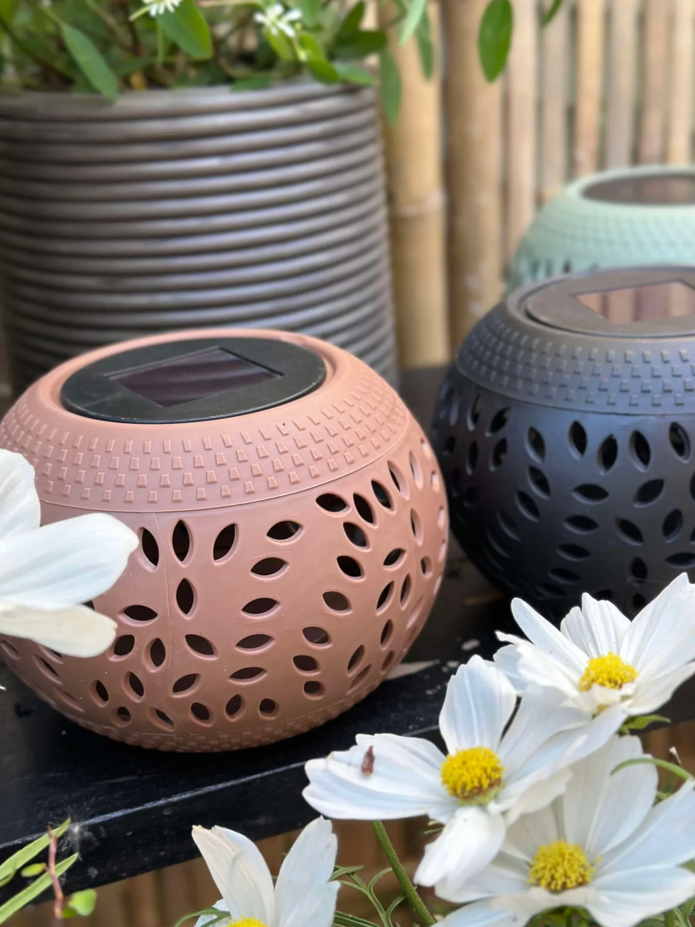 Lanterne FIONA Solar - Old rose