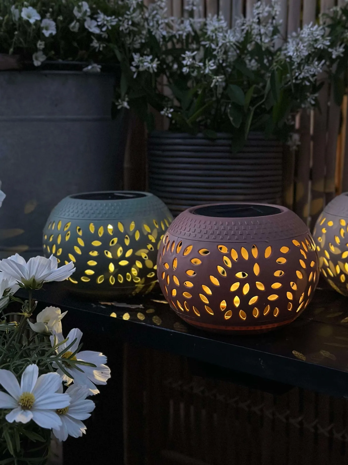 Lanterne FIONA Solar - Old rose