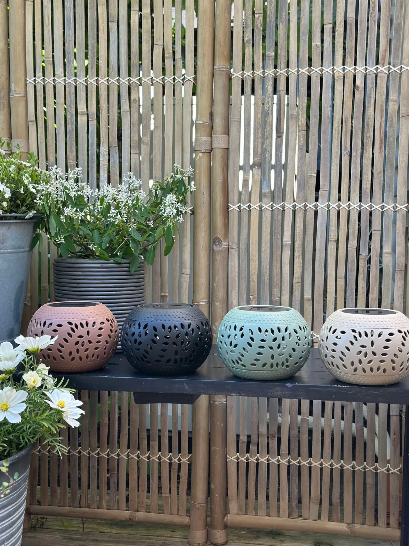 Lanterne FIONA Solar - Old rose