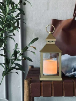 Lanterne m. Timer - Gold