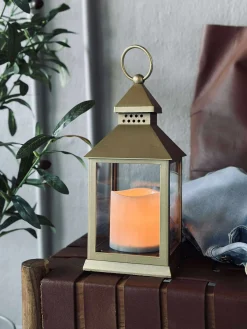 Lanterne m. Timer - Gold