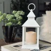 Lanterne m. Timer - White