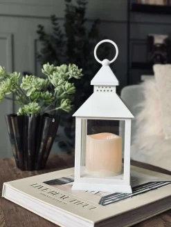 Lanterne m. Timer - White