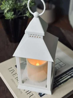 Lanterne m. Timer - White