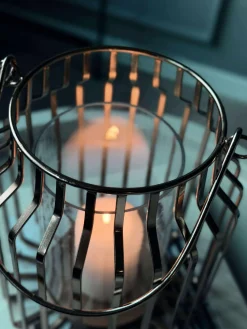 Lanterne med glas - Gold 21cm