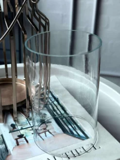 Lanterne med glas - Gold 21cm