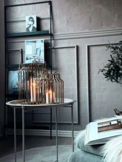 Lanterne med glas - Gold 21cm