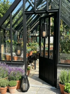 Lanterne med solceller - BLACK VIXA