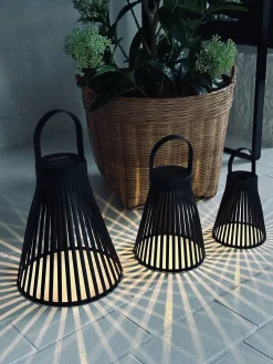 Lanterne med solceller - GARDEN BLACK 24cm