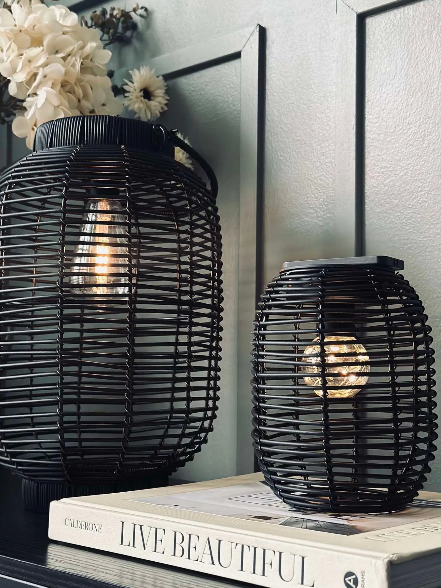 Lanterne på spyd Black - Solar