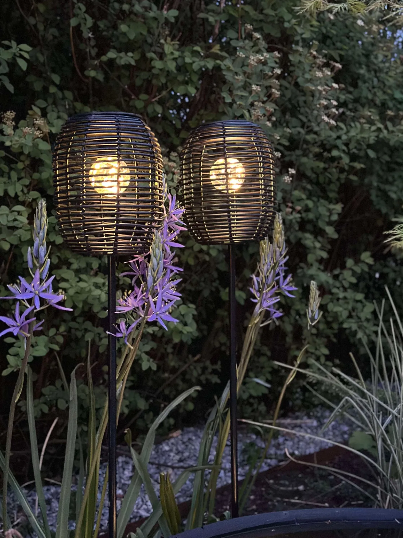 Lanterne på spyd Black - Solar