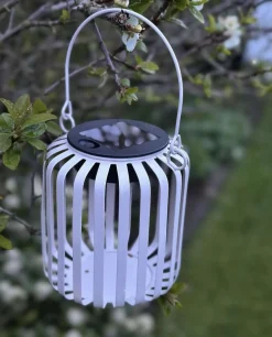 Lanterne VILA m. Solceller – Beige metal