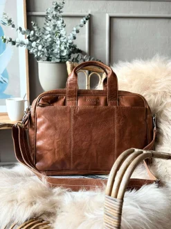Laptop Taske MELLO - Cognac skind