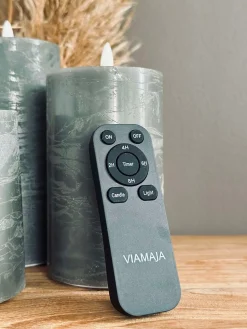 LED Bloklys / Grøn/Grå – 3 stk Rustik lys