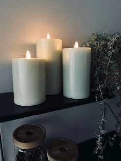 LED Bloklys / Mint – 3 stk bloklys