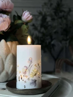 LED Bloklys Flower TWINKLE - 12,5cm