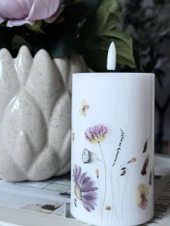 LED Bloklys Flower TWINKLE - 12,5cm