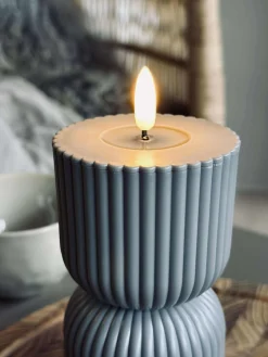 LED Bloklys Grå timeglas - Udendørs