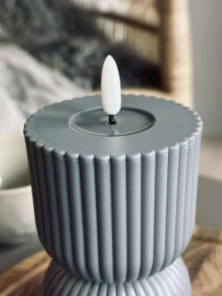 LED Bloklys Grå timeglas - Udendørs