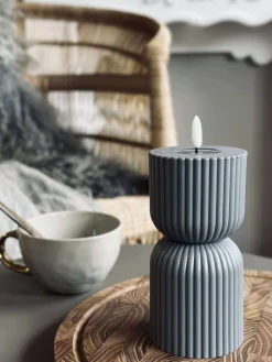 LED Bloklys Grå timeglas - Udendørs