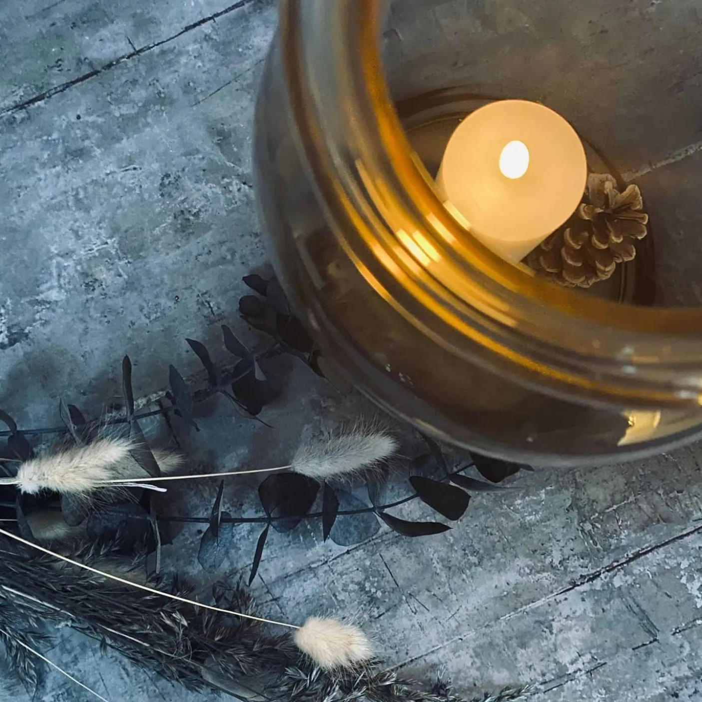 Led bloklys med flad top – H17.5cm