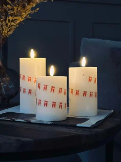 LED bloklys med flag – Sæt med 3 stk og fjernbetjening