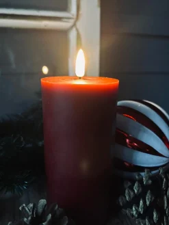 LED Bloklys Rød 15cm