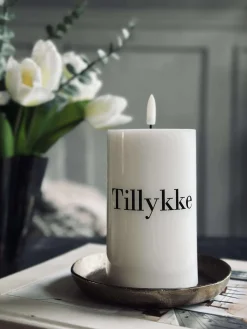 LED Bloklys TWINKLE - Tillykke