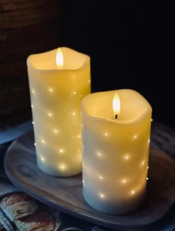 LED Bloklys White TWINKLE - 12,5cm