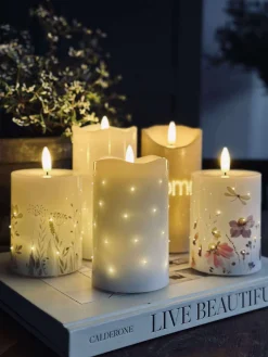 LED Bloklys White TWINKLE - 12,5cm