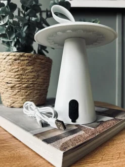 LED Bordlampe genopladelig – Hvid - Virker inde og ude