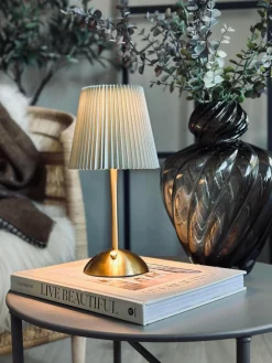 LED bordlampe Large Plisse´ - genopladelig