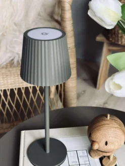 LED bordlampe MILLA Taupe - genopladelig