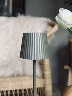 LED bordlampe MILLA Taupe - genopladelig