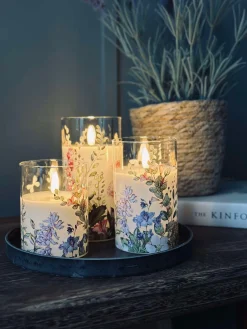 LED FLORA Cylinder – Sæt med 3 stk og fjernbetjening