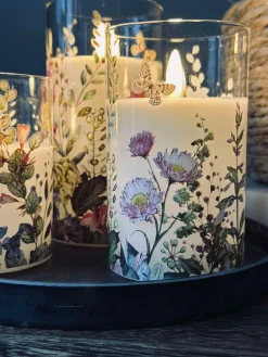 LED FLORA Cylinder – Sæt med 3 stk og fjernbetjening