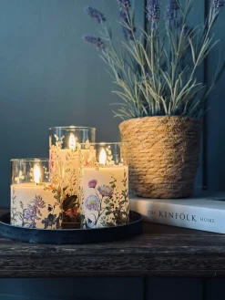 LED FLORA Cylinder – Sæt med 3 stk og fjernbetjening