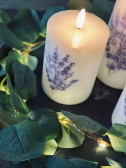 LED FLORA Lavendel – Sæt med 3 stk og fjernbetjening