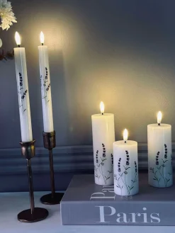 LED FLORA Lavendel – Sæt med 3 stk og fjernbetjening