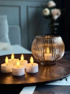 LED fyrfadslys 8 stk + Fjernbetjening med timer