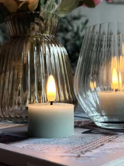 LED Fyrfadslys 2 stk - Mint voks